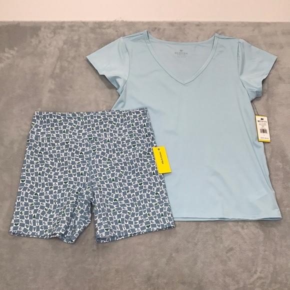 Eleven by Venus Williams Retro Revival Shorts & Match Point Tee Size L New - Picture 1 of 14
